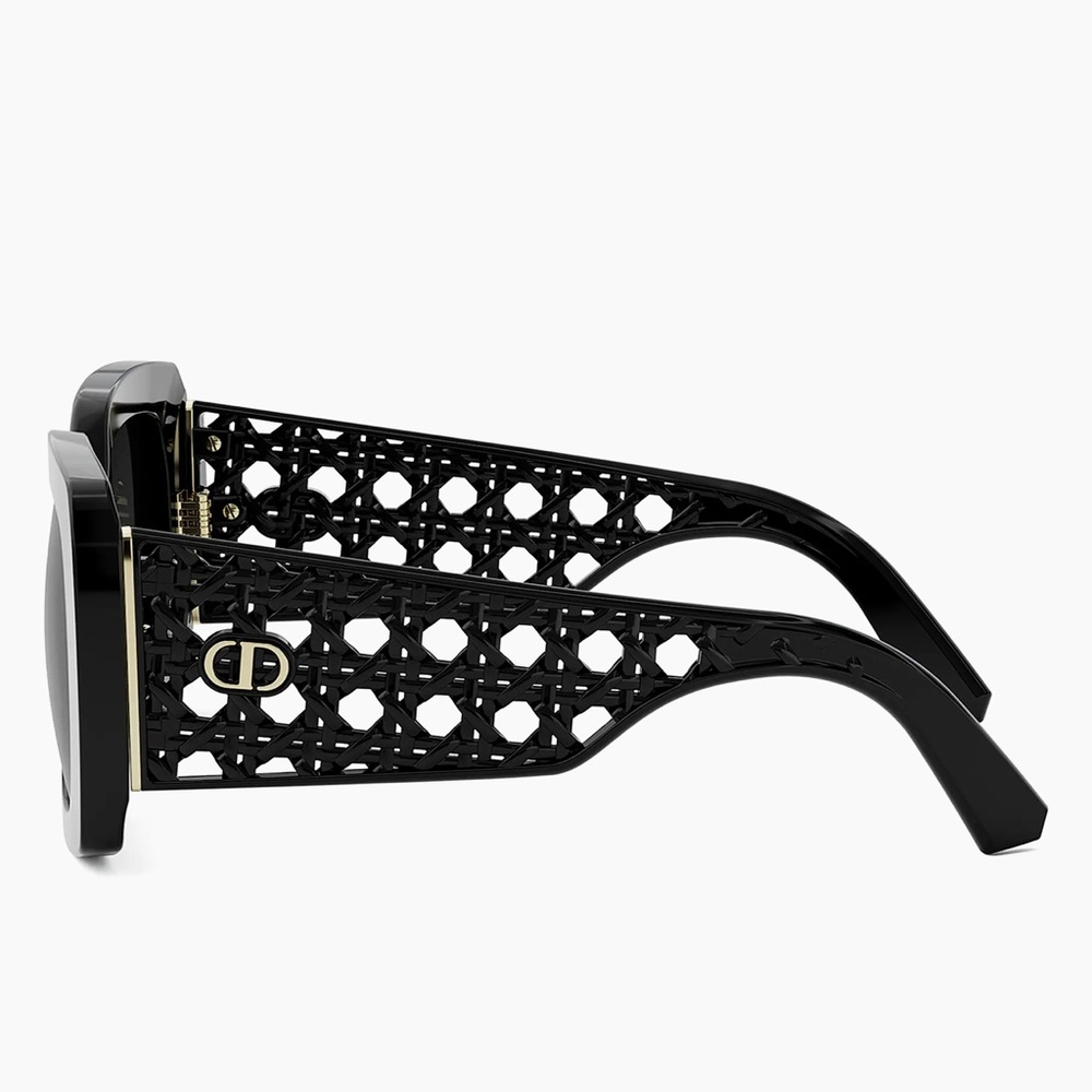 Dior Black Oversized Sunglasses with Geometric Cutout - Picture 2 of 9